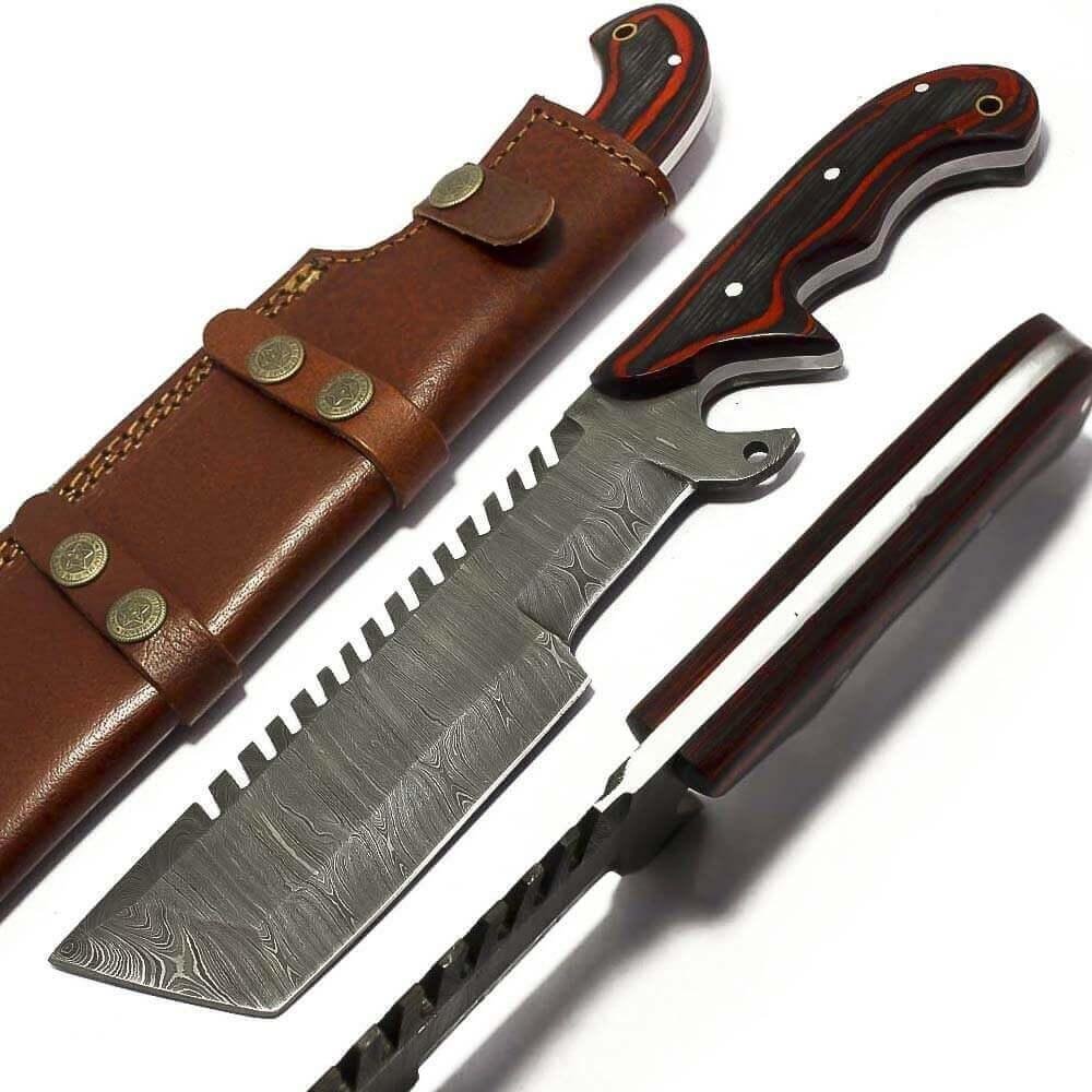 Tracker Hunting Knife Survival Fixed Blade With Sheath