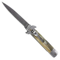 Rock Polish Lever Lock Stiletto Automatic Knife