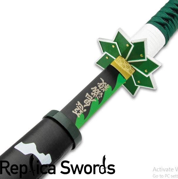 Sanemi Shinazugawa Green Nichirin Katana Sword