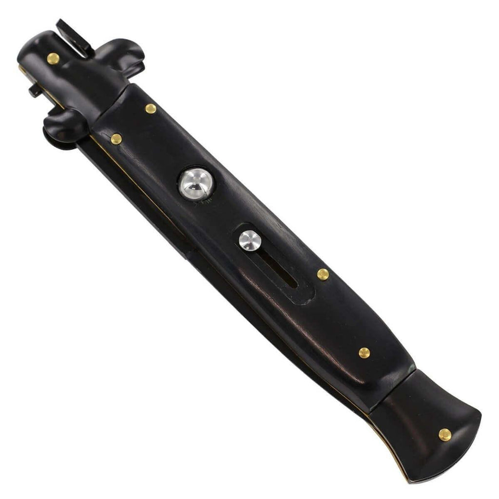 The Reckoning Italian Stiletto Automatic Knife Black