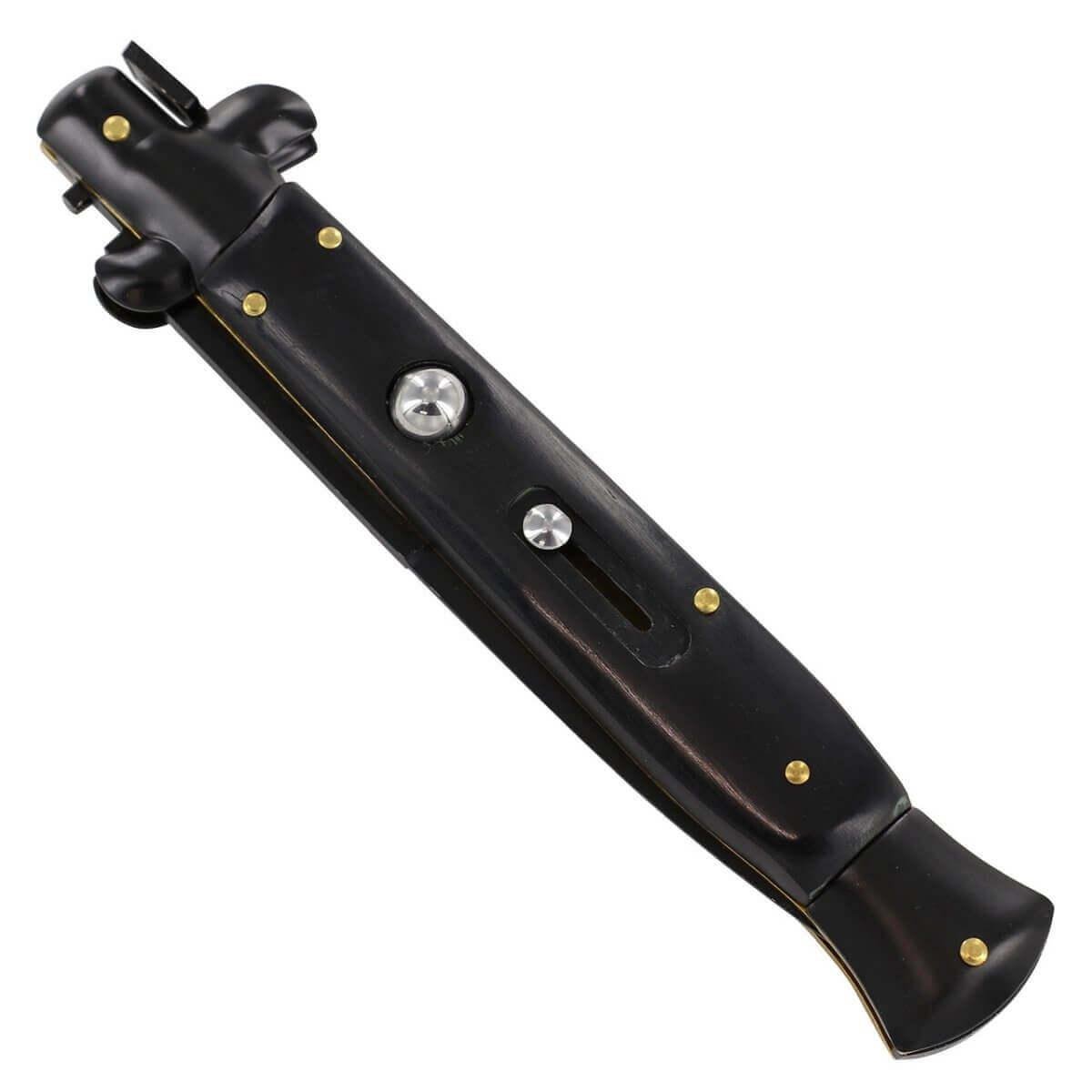The Reckoning Italian Stiletto Automatic Knife Black