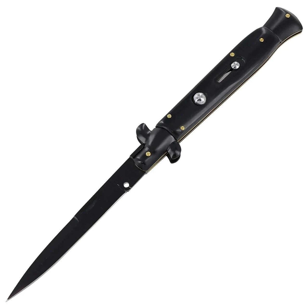The Reckoning Italian Stiletto Automatic Knife Black