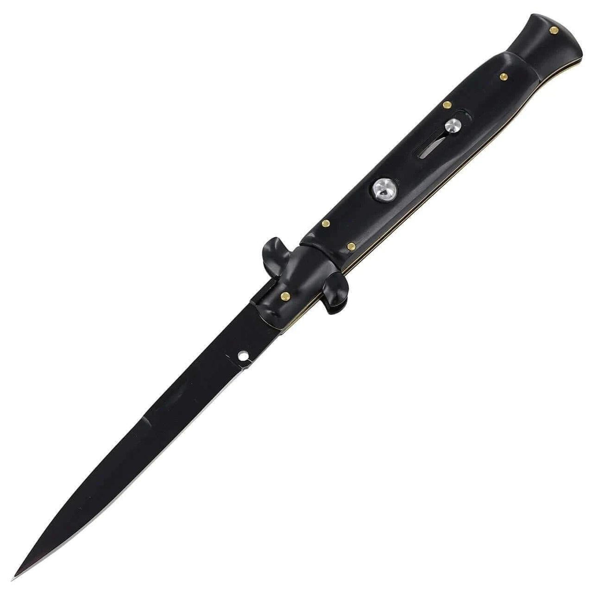 The Reckoning Italian Stiletto Automatic Knife Black