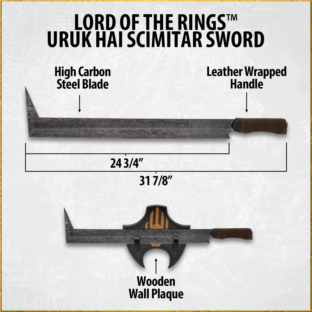 LOTR Uruk Hai Berserk Sword Full Sized