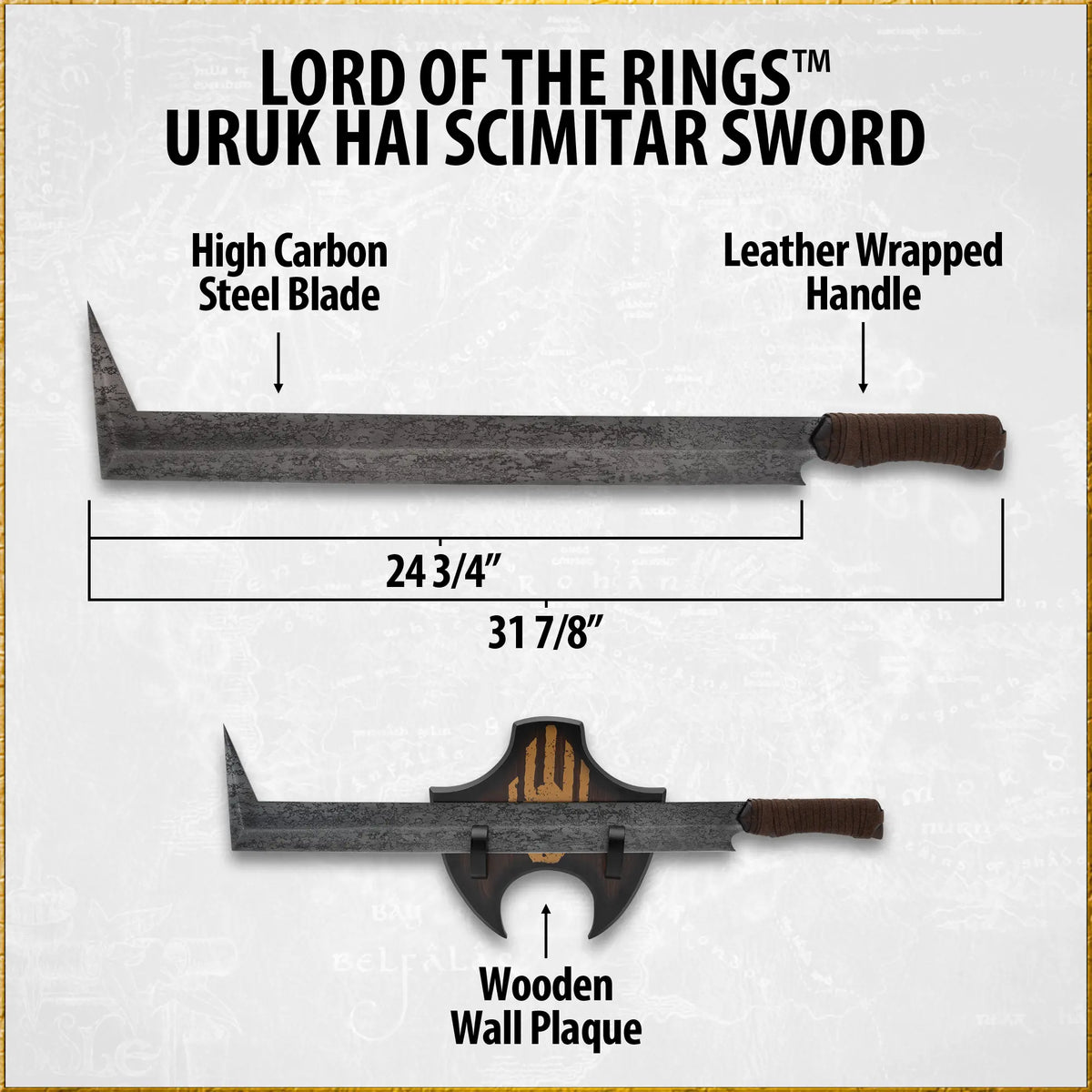 LOTR Uruk Hai Berserk Sword Full Sized