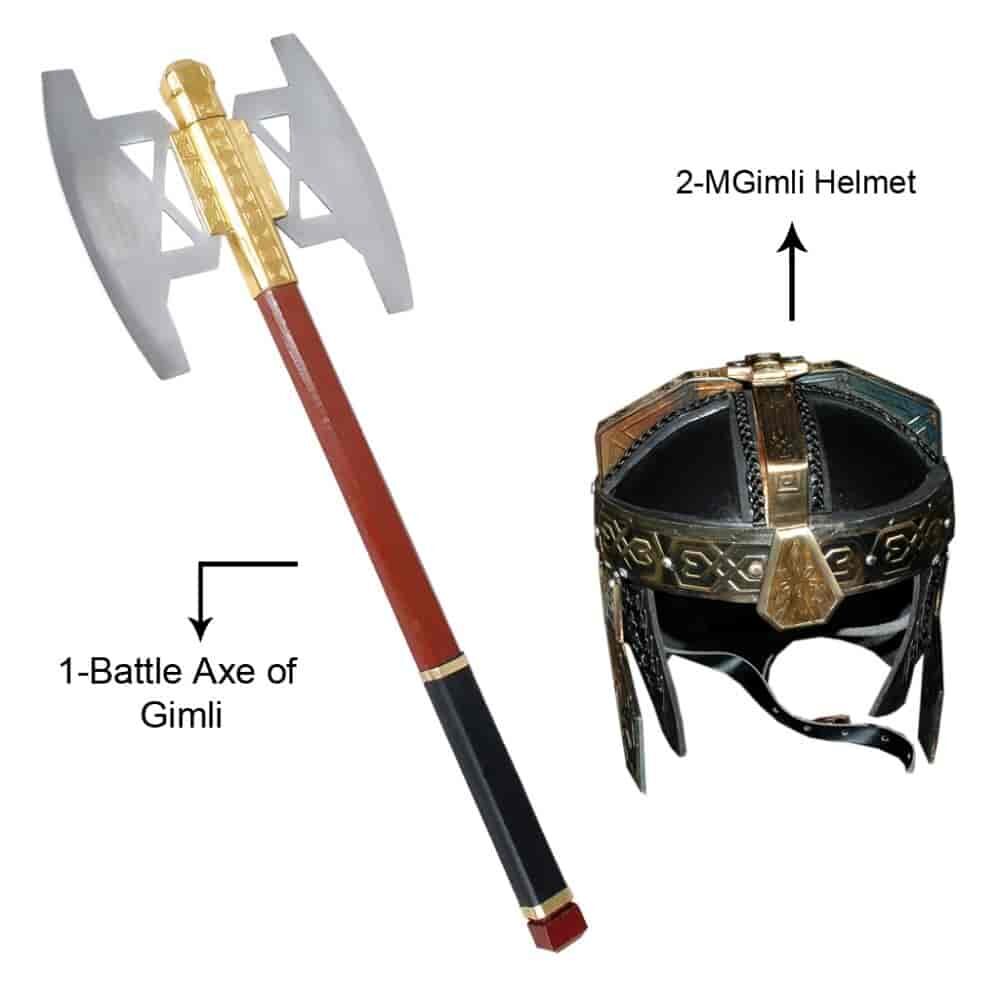 1_1_4.jpg Battle Axe of Gimli & Gimli Helmet - Image 1