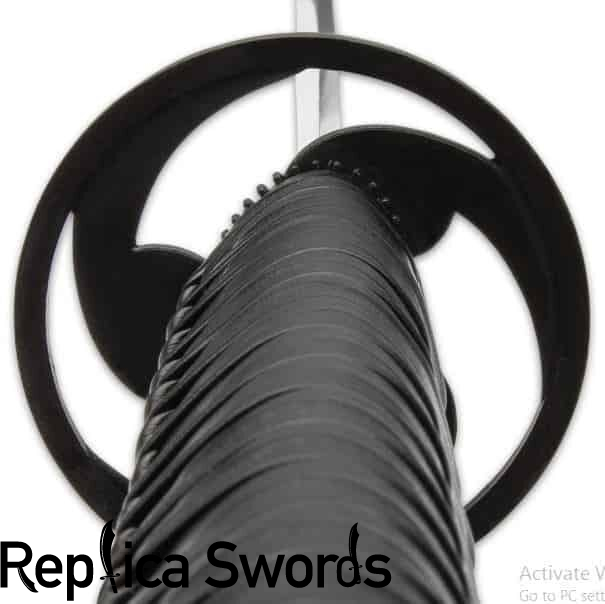 black-gankyil-carboon-steel-katana-2.jpg Black Gankyil Katana Sword Life Size Replica With Scabbard - Image 3