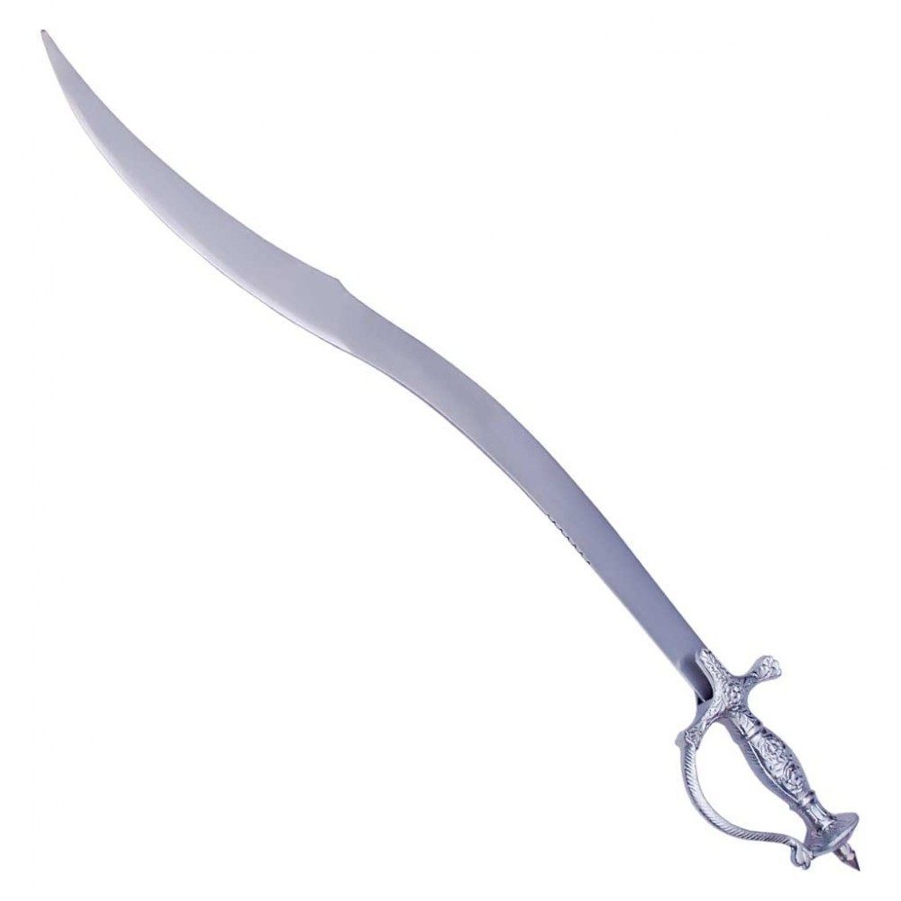 tipu-sultan-silver-sword.jpg Indian Ruler Tipu Sultan Sword Silver Life Size Replica - Image 1