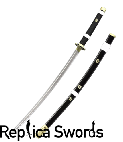 One Piece Roronoa Zoro Enma Sword Yamato Black Anime Katana Cosplays Replica