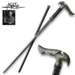Kit Rae Black Axios Forged Sword Cane Replica