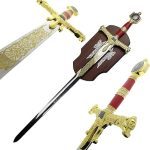 King Solomon Sword Full Size Red/Gold Metal Replica