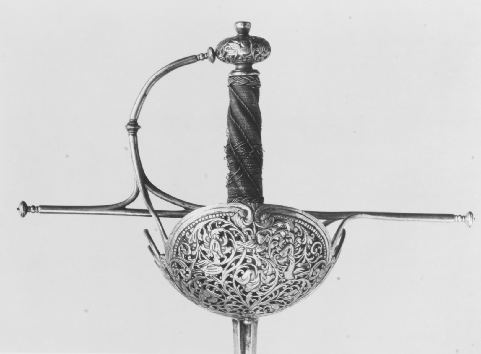 Elegant Renaissance rapier with an intricate cup-hilt guard design